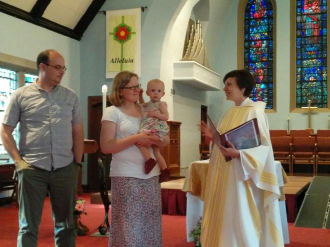 A recent photo where I helped with a ritual to welcome  a child into the community